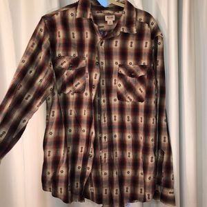 MOSSIMO Tribal Red Flannel